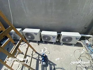  12 فك وتركيب المكيفات نقل المكيفات صيانه المكيفات تعبئة غاز تأسيس مواسير نحاس غسيل مكيفات