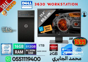  1 Dell Precision 3630 Tower Workstation with Xeon