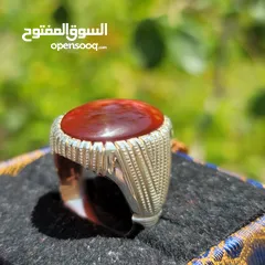  5 خاتم من العقيق اليماني الاحمر صياغه البحرين  الصائغ سليم