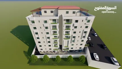  4 شقق للبيع في مزموريا دار صلاح مساحه 135/145 طابو عظم