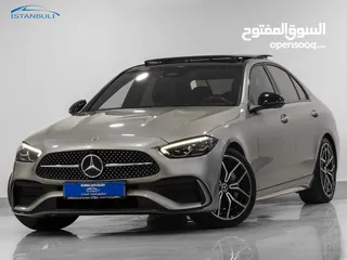  1 C200 2023 AMG وارد و كفالة الوكالة فحص كامل لون شمبين