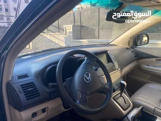  9 لكزس RX400h موديل 2006 بحالة الوكالة للبيع  ترخيص سنه كامله لون اسود محرك هايبرد 3300 CC فل كامل الا