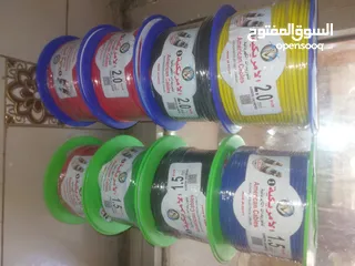  1 للبيع بواقي ڤيلا بسعر لقطه 10 لفف سلك كهرباء نحاس مستورد مصمط 7 طرف اصلي بالباركود خامه ممتازه جداً