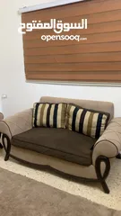  5 طقم كنب خشب زان 7 مقاعد بحاله ممتازه