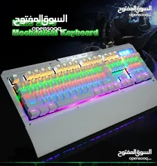  1 كيبورد سلكي ميكانيكي 2600 USB WIRED KEYBOARD BLUE SWITCH