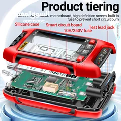  7 Digital Multimeter Voltmeter Resistance  Capacitance Temp Transistor Tester Meter