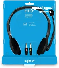  2 Logitech H110 Stereo Headset وضوح في الصوت... وراحة تدوم طوال اليوم!لجميع الاستعمالات
