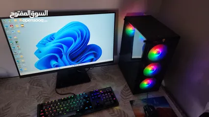  1 PC GAMING CASE BLACK  GTX1650  i5  الجهاز فقط...12400    تبريد قوي جداا 4 مراوح RGB