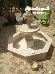  18 نوافير وشلالات وباربيكو وجميع انواع ديكورات الحجر الطبيعي  العنوان الزرقاء الجديده