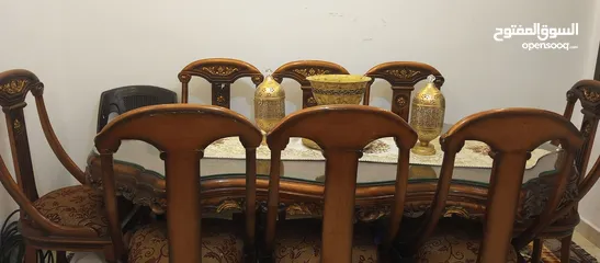  4 طاوله سفره دمياطي خشب زان للبيع بداعي للسفر