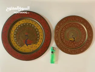  6 (نوادر نحاسية) أطباق تعليق وديكورات قديمة مميزة.