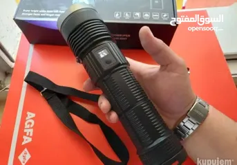  2 كشاف يدوي يضيئ حتى 1000 متر إضاءة قوية وعالية للغاية يشتغل عبر البطاريات 150 واط