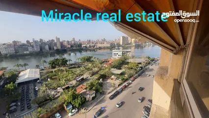  2 للبيع شقة 220 متر علي النيل ونادي جزيرة الورد