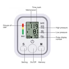  2 جهاز فحص و قياس مستوى ضغط الدم الناطق و ضربات القلب الالكتروني