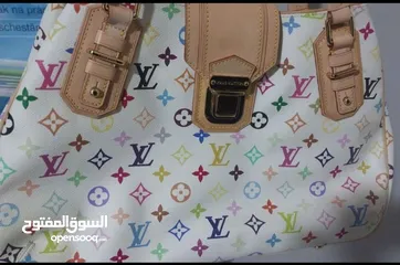  2 louis vuitton multicolor tote bag