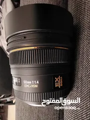  1 SIGMA LENS 50MM F/1.4 FOR CANON