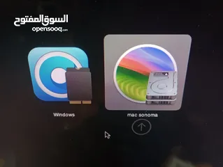  8 ماك 21.5 core i5 محدث لاخر نسخة نظام سونوما مع ويندوز 11