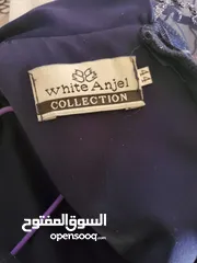  5 فستان سهرة كحلي موديل جديد 2025 قياس l  راقي جدا مع الشيلة Dark navy blue evening dress