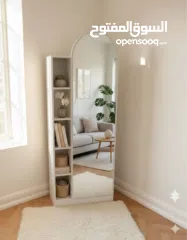  13 مرآة أرضية فاخرة مع رفوف جانبية – قطعة ديكور تخطّف الأنظار