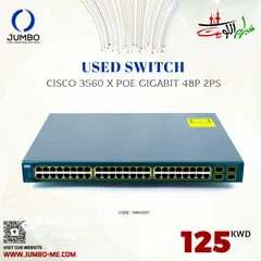  1 USED Switch Cisco 3560 X POE Gigabit 48 Port
