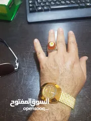  3 خاتم يمني عقيق حر