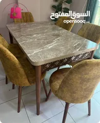  14 نقدم لكِ/لكِ طاولة طعام مستطيلة رائعة مع 6 كراسي، مصممة لتلبية جميع احتياجاتكِ/احتياجاتكِ