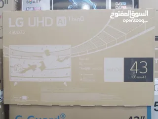  1 شاشه 43 سمارت فور كي ال جي