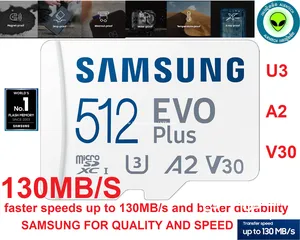  2 SD Samsung 512GB Evo Plus MicroSDXC مومري