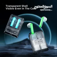  6 سماعات جويروم JOYROOM JR-TC1 – تصميم شفاف بإضاءة RGB وصوت عالي الدقة