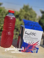  25 مشروب Indigo طبيعي غني بالمكونات النباتية  Indigo مشروب نباتي لتعزيز النشاط  مشروب صحي بنكهة طبيعية