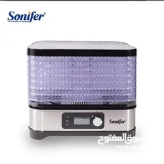 4 جهاز لتجفيف الفواكه الكهربائي المنزلي مكون من 5 طبقات مجفف فواكه