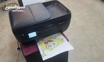  1 طابعات hp ملونة ويرلس مع سكانر وحبر جديد اصلي