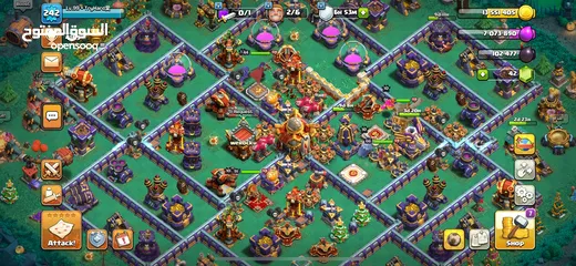  1 Clash of clans town hall 16 almost max account