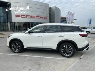  7 2023, only 2 months used Infiniti QX60, white color