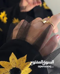  4 ترند عباد الشمس  عباءه حبر خليجي تطريز عباد الشمس