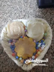  4 صابون طبيعي  صناعة منزلية شمع معطر