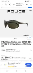  5 نظارة شمسية نوع معروف police ,إيطالية وطبقة uv حماية. أصلية نوع s2989 تم تعديل السعر 25 دينار