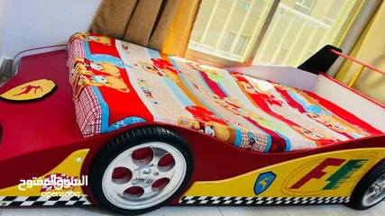  3 Car bed for kids its excellent condition  Car bed with mattress