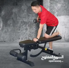  4 بنش رياضي متعدد الزوايا قابل للتعديل مثالي التمارين رفع الأثقال والجسم كامل تصميم مريح وقوي منزلي