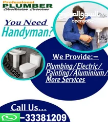  1 Electric / Plumbing and all types of maintenance services