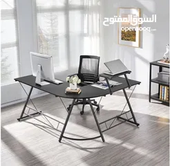  5 طاولة بتصميم حرف L للجيمنج او المكتب بأقل سعر