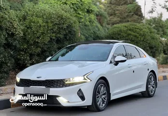  3 كيا K5 2021 فل كامل بانوراما فحص 7 جيد بحالة الشركة للبيع كاش او اقساط دفعة 10 الاف من المالك مباشرة