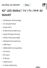  6 Fresh Brand new Impex 42inch Android smart TV with wall mount and 2 year warranty available.