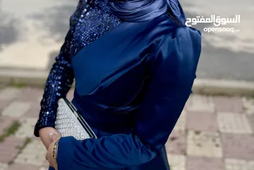  3 فستان طويل للحفلات  (للمحجبات) ملبوس مره وحده فقط وتم تفصيله عند خياطة