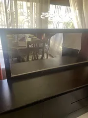  3 بوفيه   خشبي بني محروق