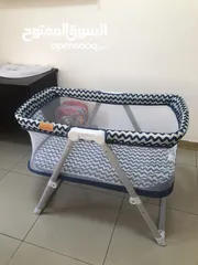  9 تخت بيبي ازرق وزهري جديد