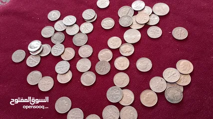  5 عملات أوربي +ربع دولار امريكي
