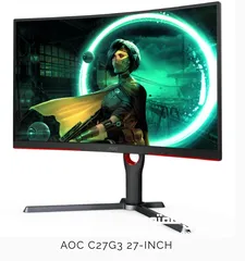  1 AOC C27G3 CURVED GAMING MONITOR 27"INCH