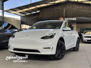  1 Tesla Model Y 2022 ( LONG RANGE DUAL MOTOR )  فحص الشريف  7 جيد  ، B+ اوتوسكور ايرباج مغلق غير مفتوح