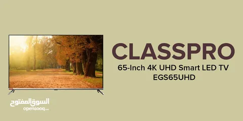 2 عرض العيد شاشة كلاس برو 65 بوصة 4K ULTRA HD سمارت أندرويد جديد مع ضمان سنه
